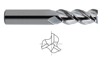 5 Length 3/4 3 Flute TiCN Finish YG-1 EA10481C Carbide Alu-Power Corner Radius End Mill with Extended Neck 37 Degree Helix 