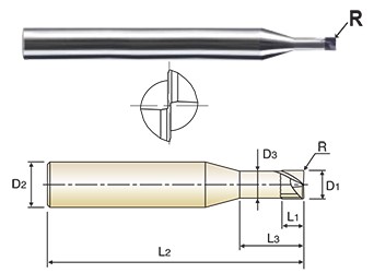 42 Degree Helix 2 Flute 3-3/4 Length TiN Finish 5/8 Regular Length for Aluminum YG-1 17087HN HSS End Mill 