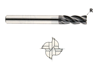 Regular Length TiAlN-Futura Finish 4 Flute YG-1 12063HF HSS End Mill 7/16 4-1/8 Length Double