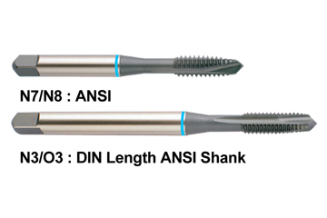 Round Shank with Square End M6-1 Thread Size Bright Uncoated D5 Tolerance YG-1 L7 Series Vanadium Alloy HSS Spiral Pointed Tap Finish Plug Chamfer Round Shank with Square End M6-1 Thread Size Bright Uncoated D5 Tolerance YG-1 L7 Series Vanadium Alloy HSS Spiral Pointed Tap Finish Plug Chamfer
