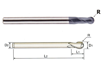 0.1875 Cutting Diameter AlTiN Monolayer Finish 4 Flutes Melin Tool CCMGS-B Carbide Ball Nose End Mill 1.5000 Overall Length 0.1875 Shank Diameter 30 Deg Helix 