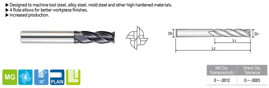 YG-1 21580TN Carbide Alu-Power End Mill 42 Degree Helix 2-1/2 Length TiN Finish 5/16 2 Flute Banshee Regular Length YG-1 21580TN Carbide Alu-Power End Mill 42 Degree Helix 2-1/2 Length TiN Finish 5/16 2 Flute Banshee Regular Length