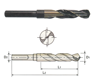 Black and Gold Finish High Speed Steel 118-Degree Split Point Reduced Flatted Shank Cle-Line C17047 Silver and Deming Reduced Shank Drill 49/64 Drill Diameter 