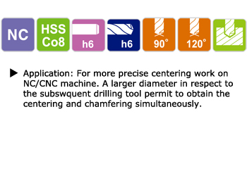 3/4" 90° Degree HSSCo8 M42 Cobalt NC/CNC Spot Drill Part Number 0481L YG-1 